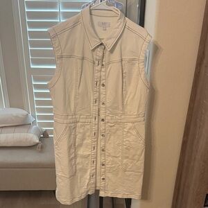 Kut from the Kloth Sleeveless Button-Front Dress - Ivory